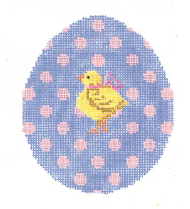 Pink Polka-Dot on Periwinkle Chick Kit