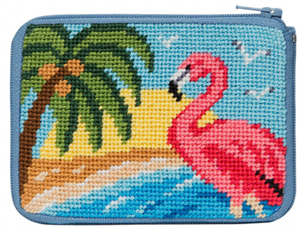 Stitch & Zip - Flamingo Coin Case