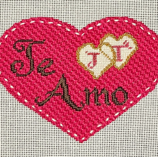 Te Amo (Spanish) w/ stitch guide -  I Love You Hearts Series