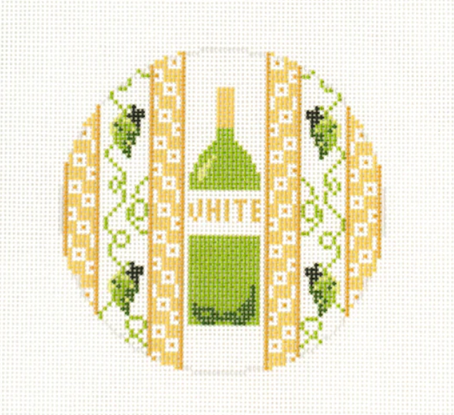 A Bottle of White Wine Coaster