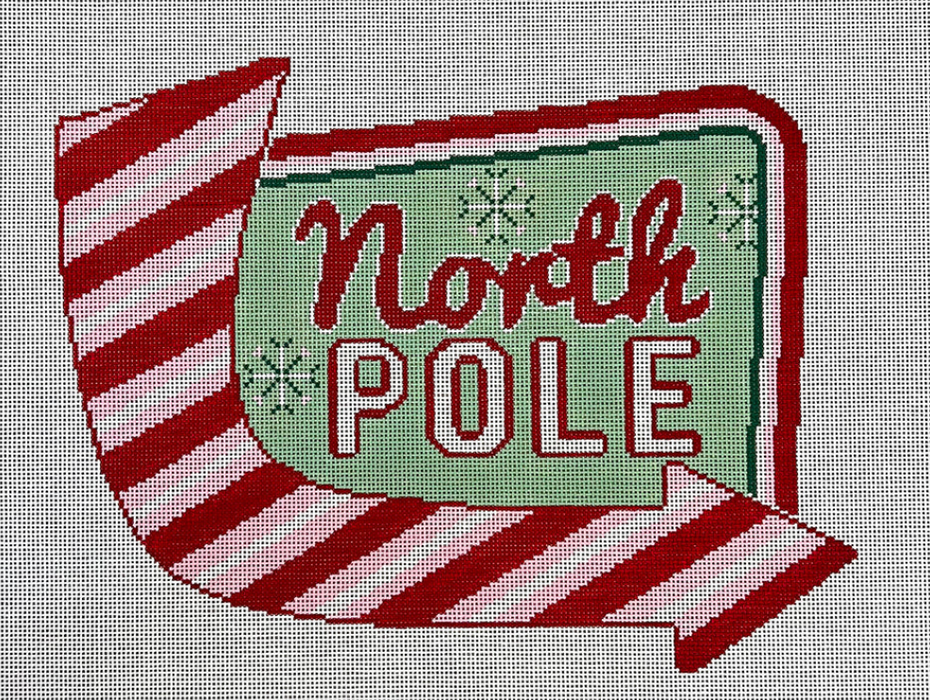 Retro North Pole Sign