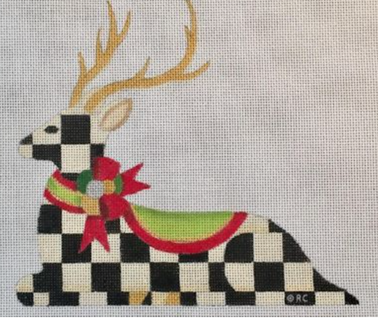 Reclining Checkered Reindeer