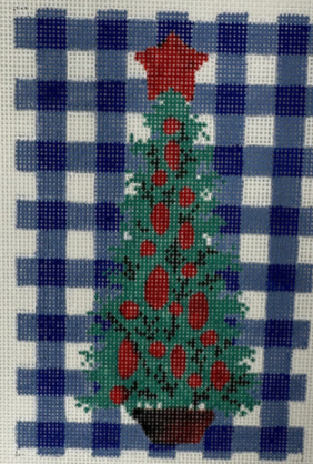 Blue Gingham Christmas Tree