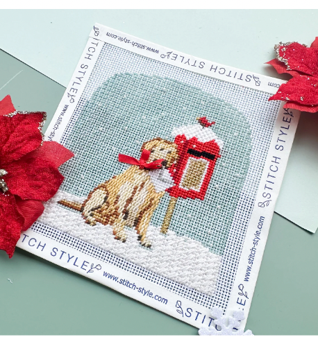 Winter Village- Dog with Letter