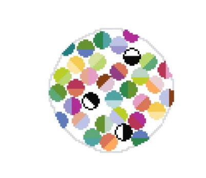 Lulu Multi-colored Beads 4" ROUND ORNAMENT