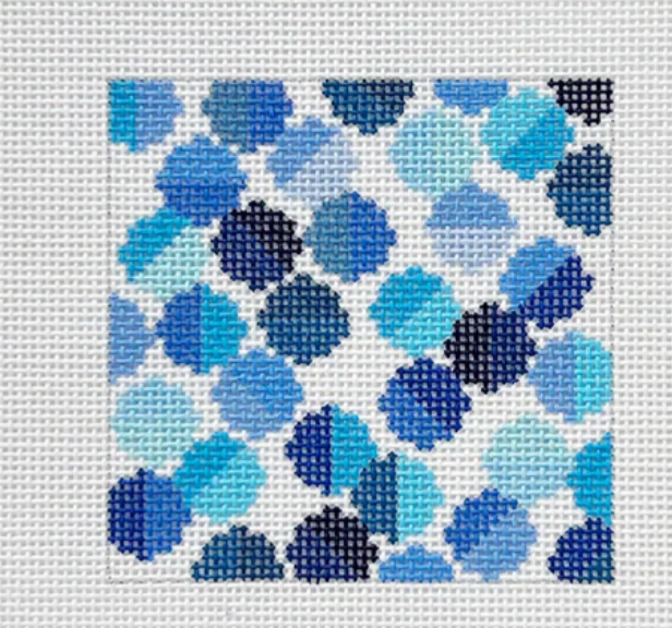 Evelyn blue beads 3" SQUARE