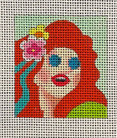 Red Head Woman Cell Phone Insert