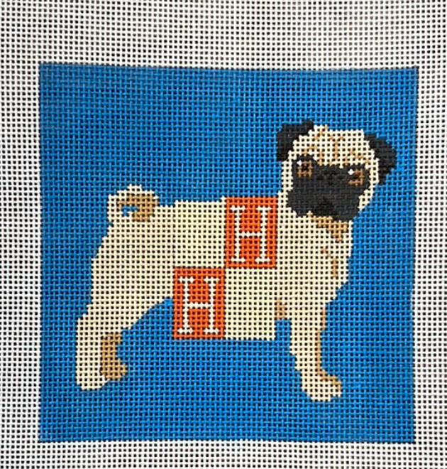 PUG in an Hermès Blanket