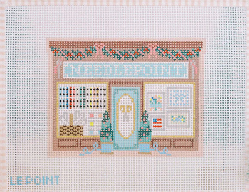 Christmas Village Needlepoint Shop