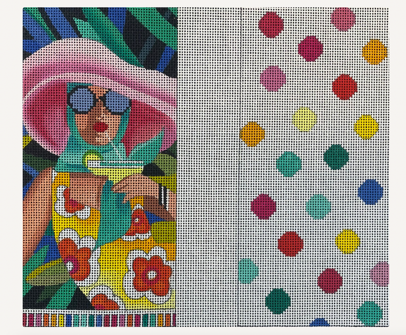 The Lady in the Pink Hat double-sided eyeglass case