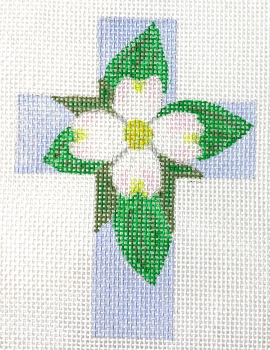 Cross With Dogwood and Stitch Guide