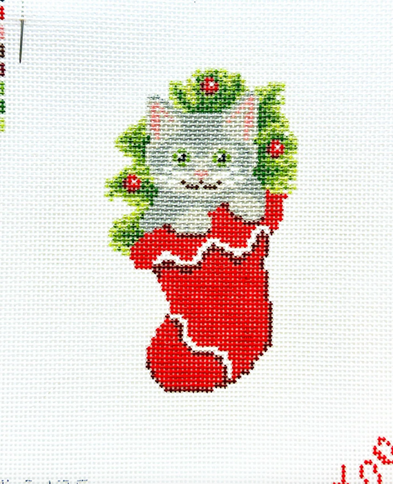 Gray Kitten Stocking