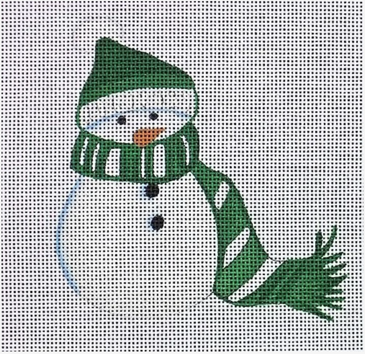 Snowman Green Scarf