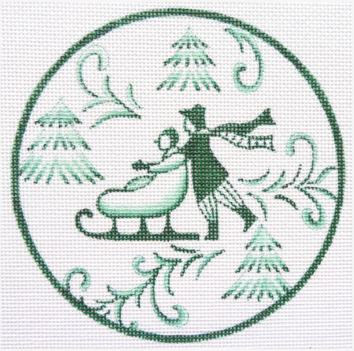 Toile Couple Green Sled