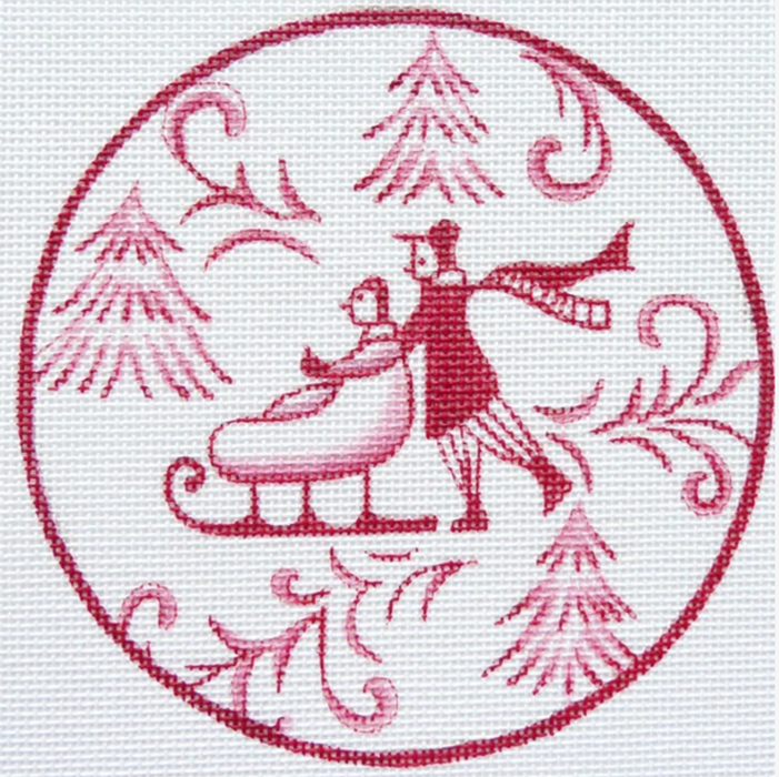 Toile Couple Red Sled