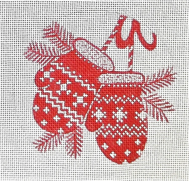 Mittens Ornament Red