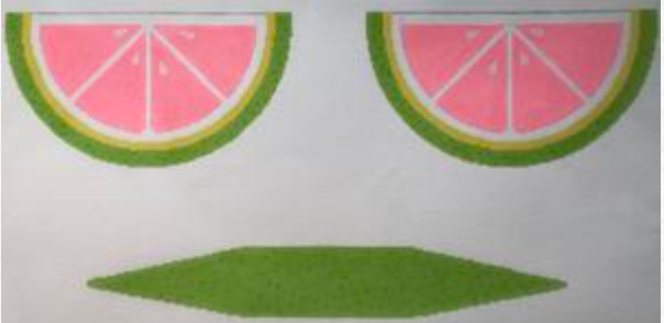 Pink Lime Wedge Purse