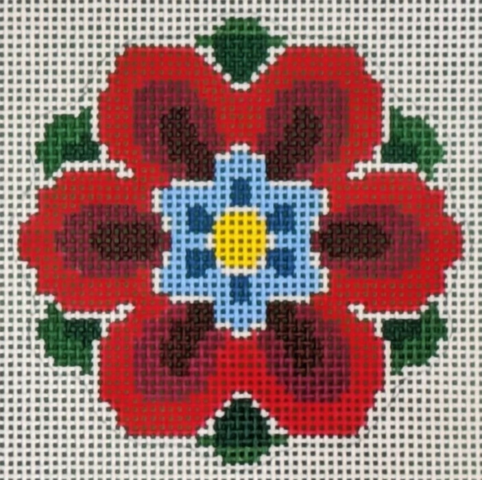 Geometric Flower Insert Red/Blue 13