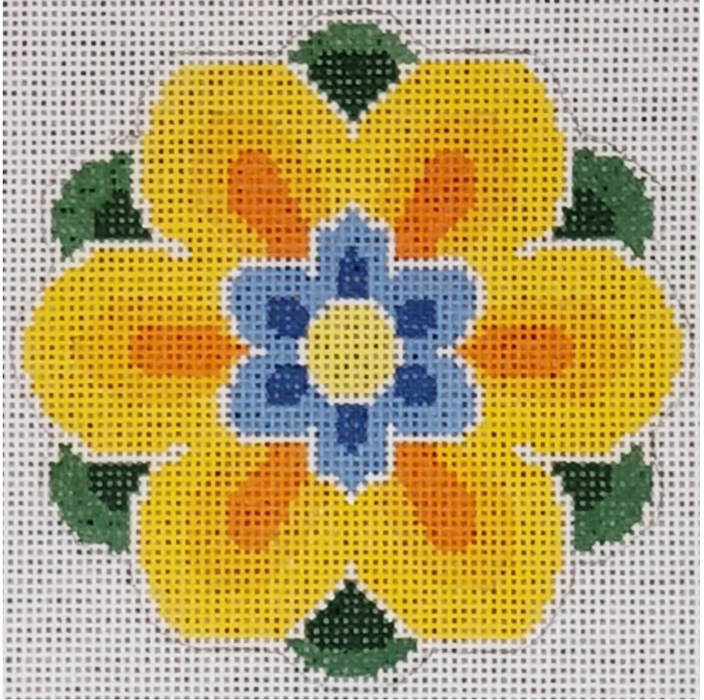 Geometric Flower Insert Yellow