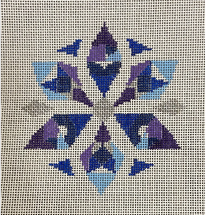 Geometric Snowflake Blue