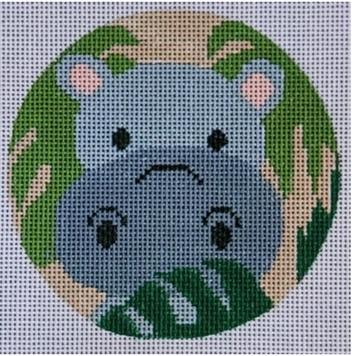 Hippo Ornament Round