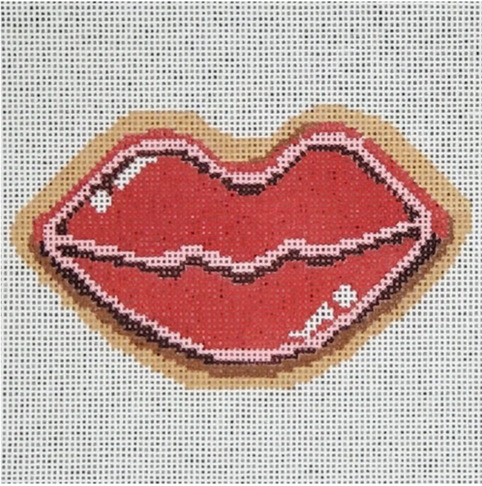 Lips (Bargello Lips) Cookie w/Stitch Guide