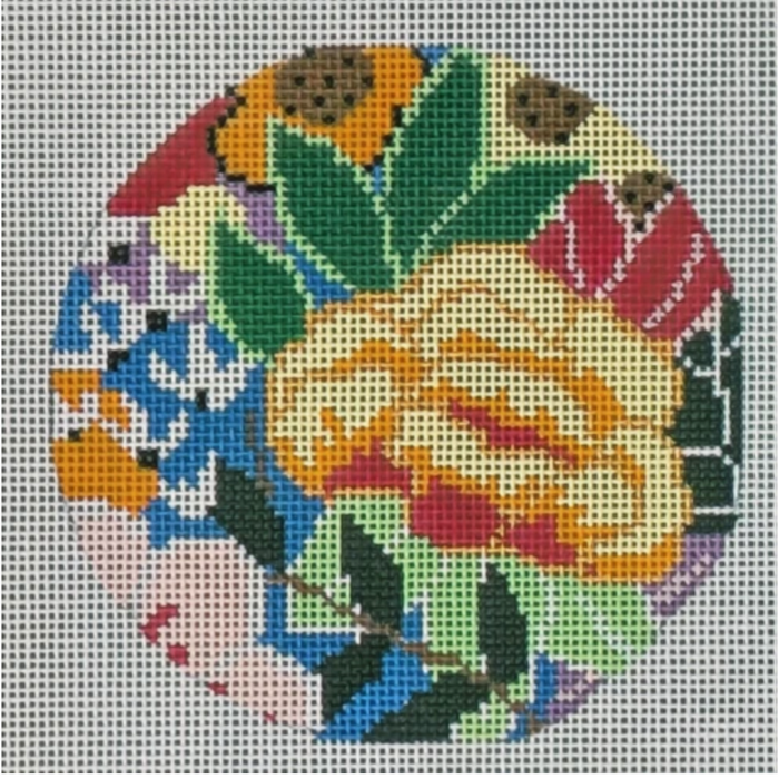 Rainbow Floral Round Insert