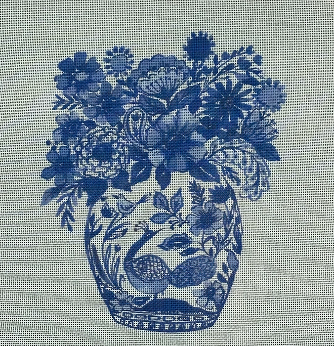 Blue Vase w/Bunch of...