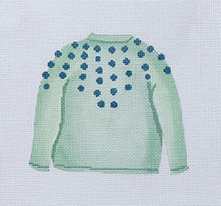 Mint Pom Sweater