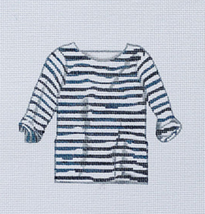 Navy + White Stripe Shirt