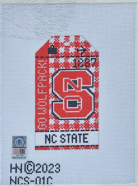 NC State Retro Travel Tag