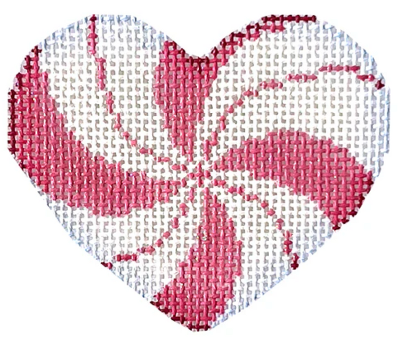 Peppermint Swirl Mini Heart/Pink
