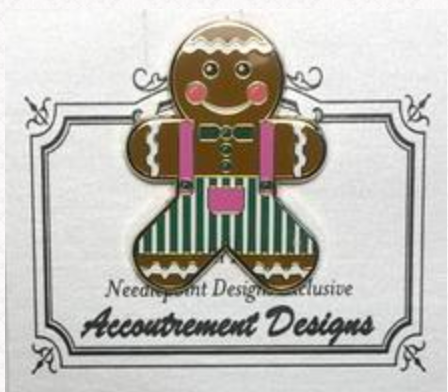 Gingerbread boy pink needle minder