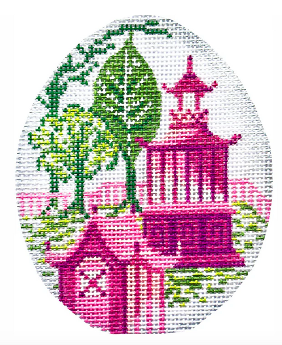 Pink and Green Pagoda Egg