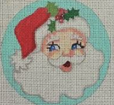 Teal Santa Round