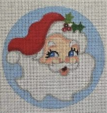 Blue Santa Round
