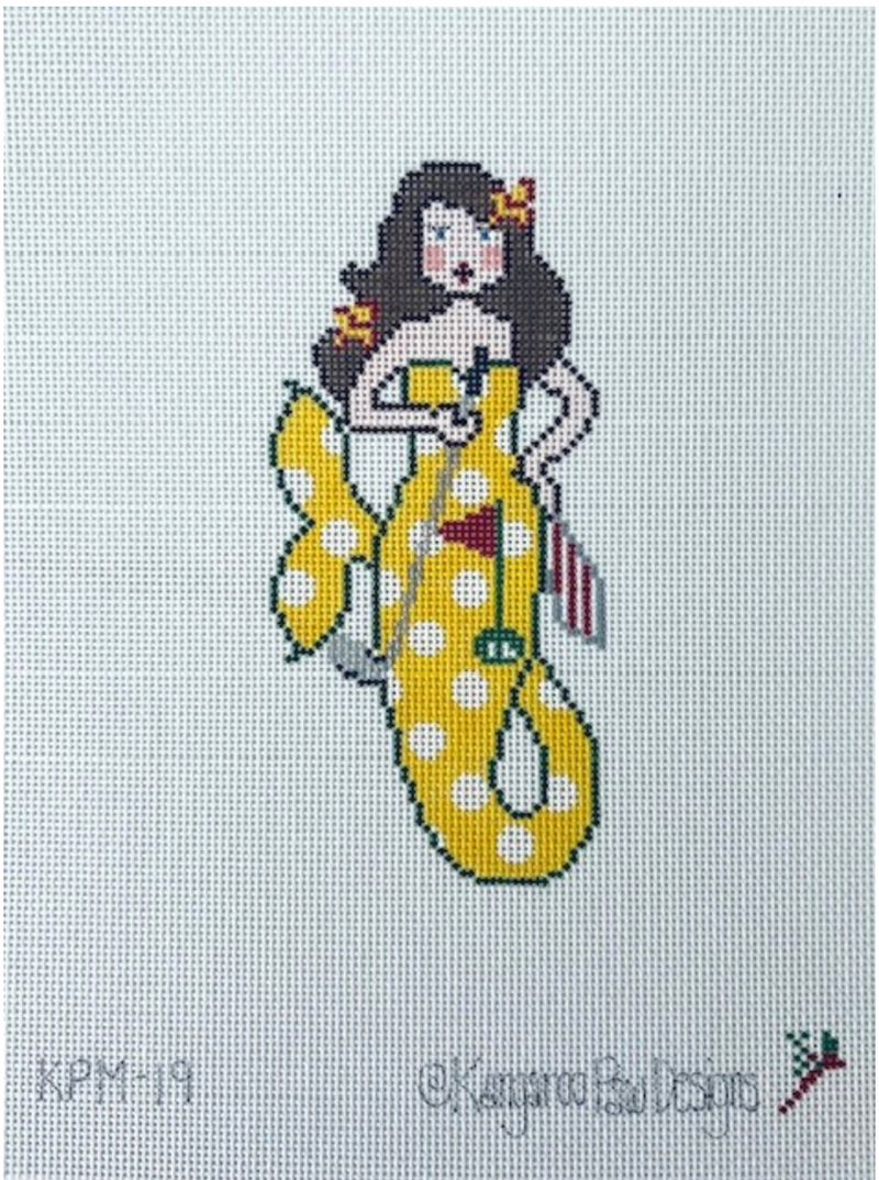 Mermaid Ornament-Golf (Yellow)