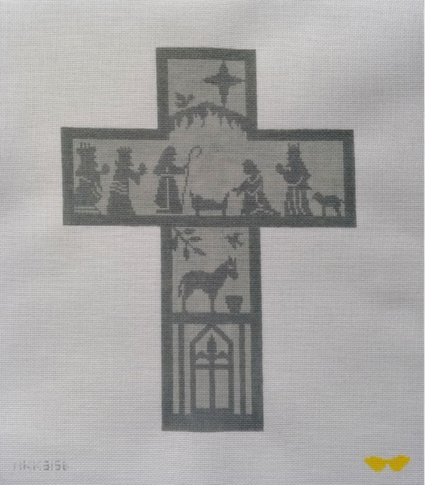 Nativity Cross Grey Scale
