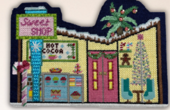 Mid-Century Christmas Sweet Shop with Stitch Guide