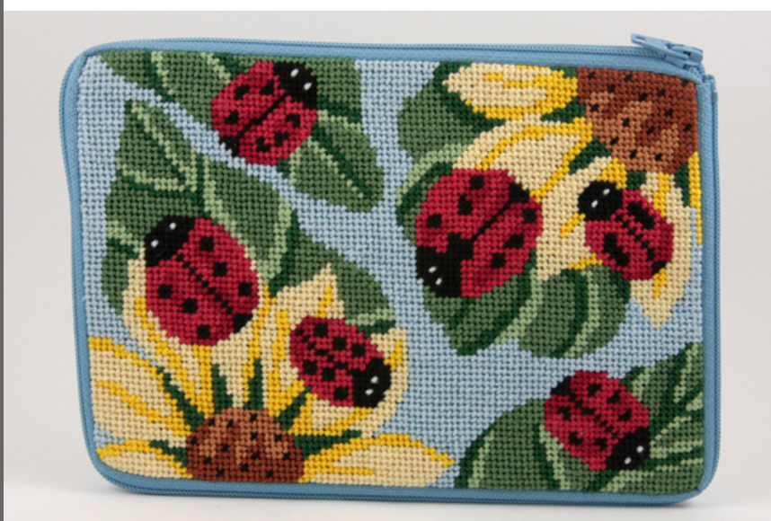 Stitch & Zip Ladybugs Purse/Cosmetic Case