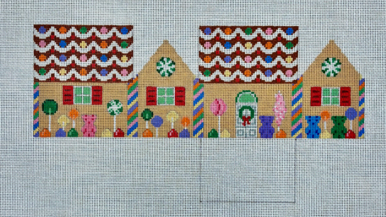 Rainbow Candy and Gummy Bears, 3D Gingerbread House