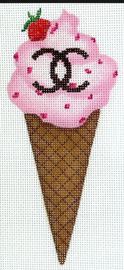 Chanel Strawberry Ice Cream Cone  - Mini Dessert