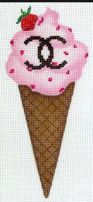 Chanel Strawberry Ice Cream Cone  - Mini Dessert