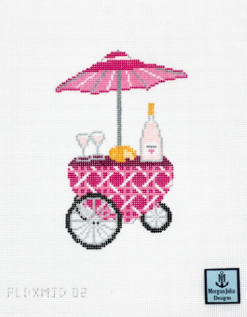 Pink Cane Rose Cart