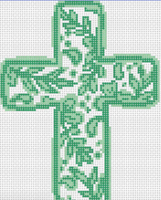 Chinoiserie Cross - Green
