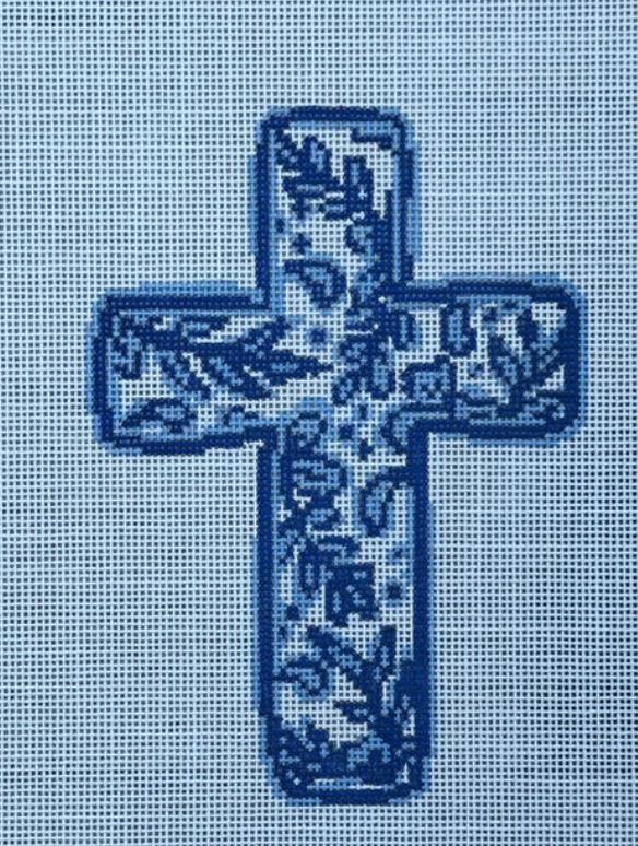 Chinoiserie Cross - Blue
