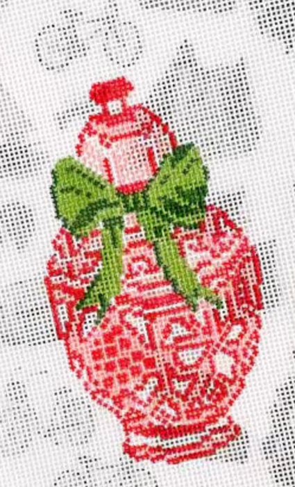 Emily Quigley: Red Ginger Jar with Green Bow