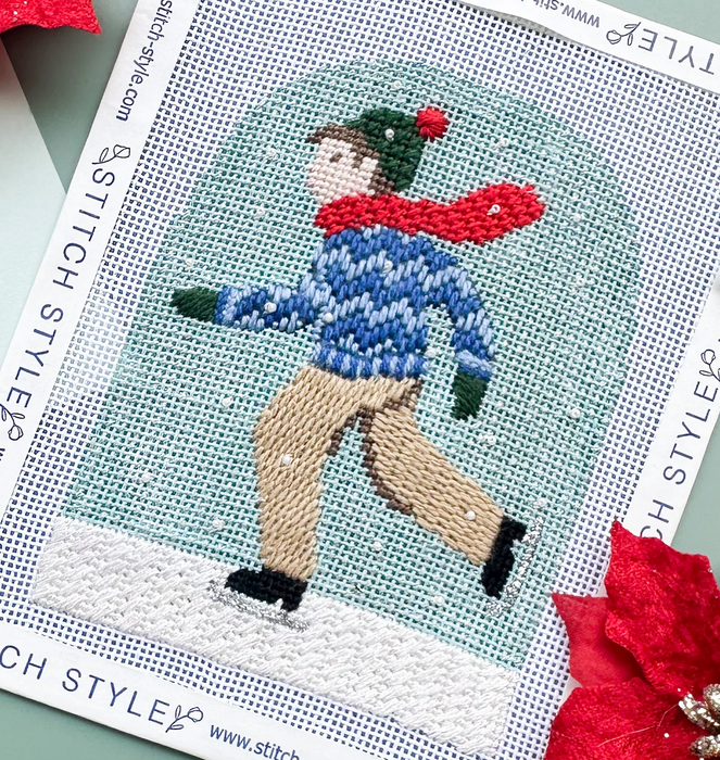 Winter Village - Boy Ice Skating