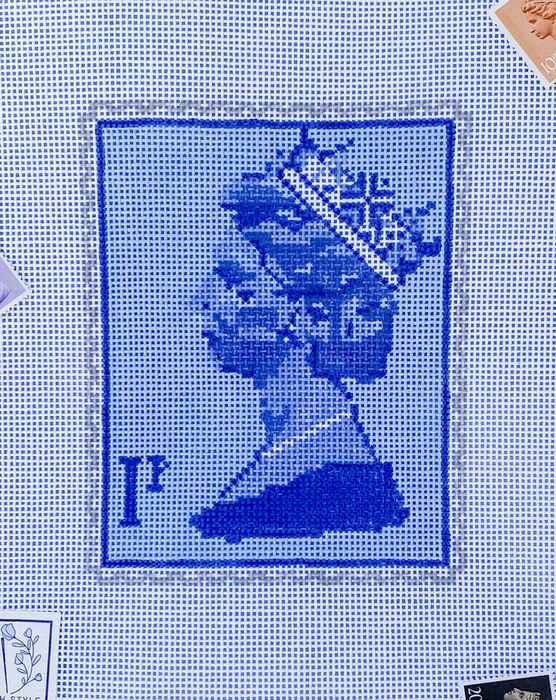 Queen Elizabeth Stamp - Blue