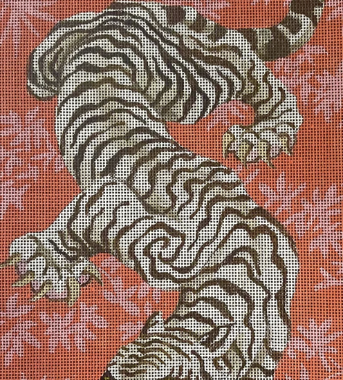 White Tiger Trifold Clutch